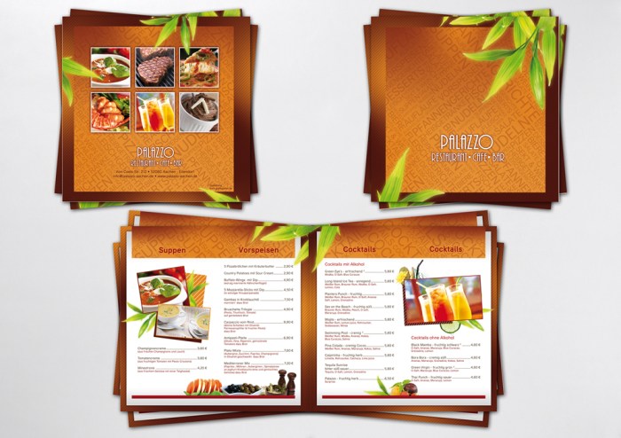 Restaurant menu design